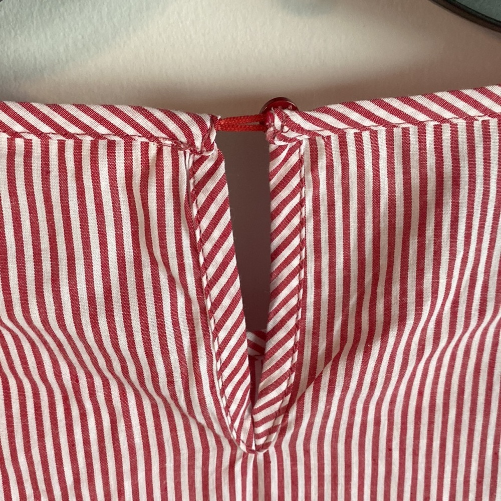 Solitaire Red and White Striped Bell Sleeve Top Size S - Picture 7 of 9